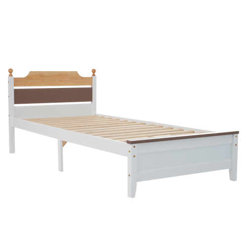 Doppelbett mit Rahmen aus Kiefernholz-OKWISH