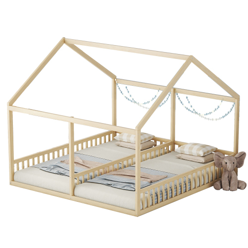 90 x 200 Einzelbetten, flache Betten, Hausmodelle, 2-in-1-Betten
