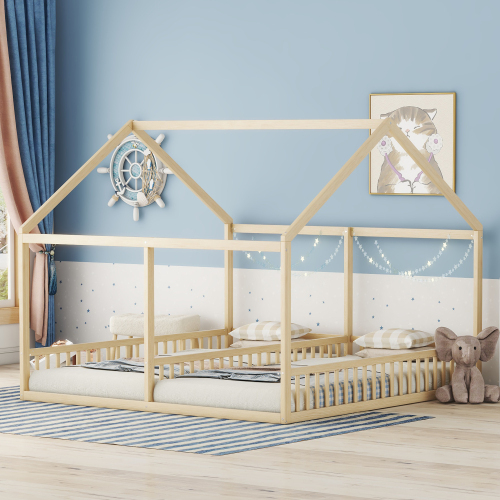 90 x 200 Einzelbetten, flache Betten, Hausmodelle, 2-in-1-Betten