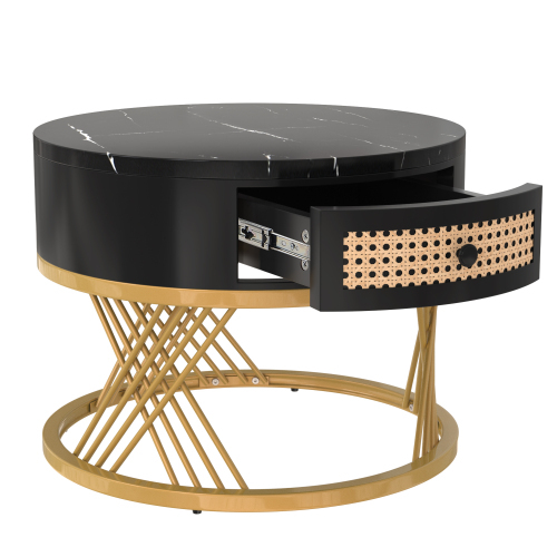 2 in 1 runder Couchtisch-OKWISH