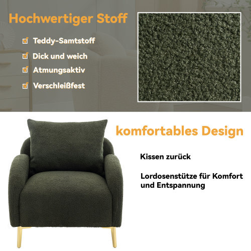 Moderner, schlichter Sessel aus Teddysamt-OKWISH