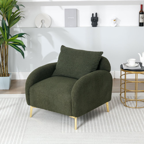 Moderner, schlichter Sessel aus Teddysamt-OKWISH