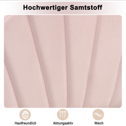 Muschelförmiges Polsterbett aus Samt-OKWISH