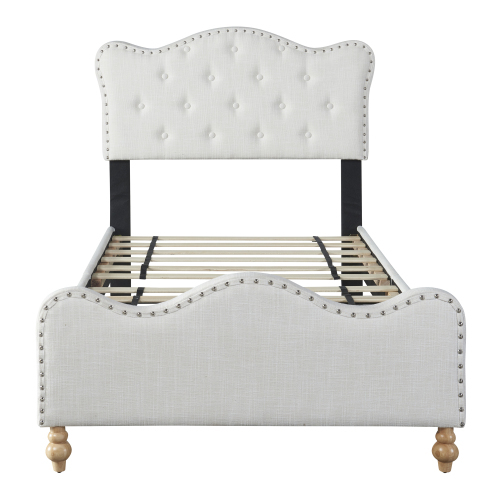 Hautfreundliches Kinder-Polsterbett aus Leinen-OKWISH