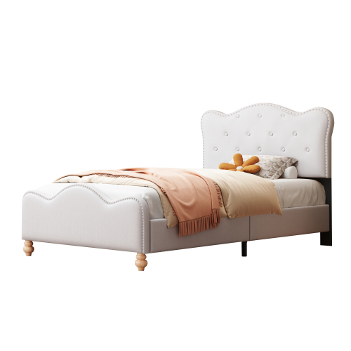 Hautfreundliches Kinder-Polsterbett aus Leinen-OKWISH