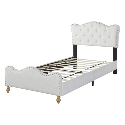 Hautfreundliches Kinder-Polsterbett aus Leinen-OKWISH