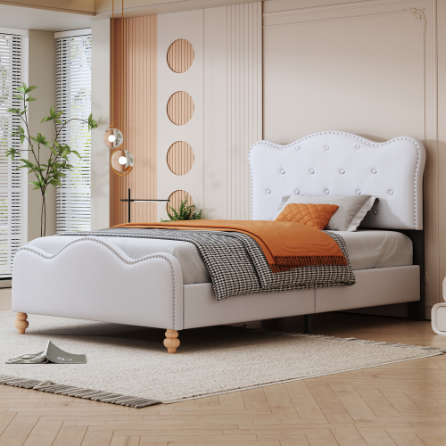 Hautfreundliches Kinder-Polsterbett aus Leinen-OKWISH