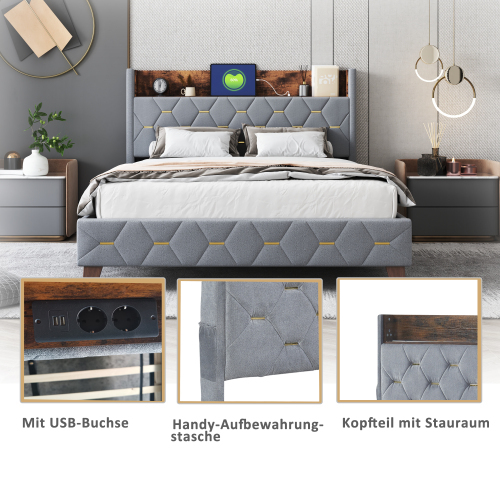 Hautfreundliches Kardamom-Samt-Polsterbett-OKWISH