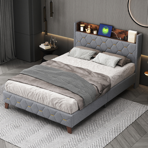 Hautfreundliches Kardamom-Samt-Polsterbett-OKWISH