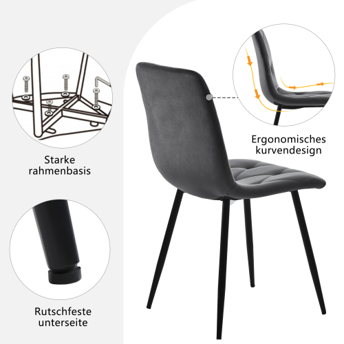 Rechteckiger Esstisch aus Samt-OKWISH