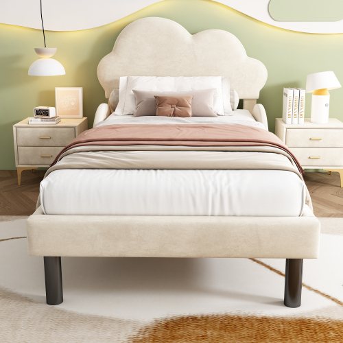 Luxuriöses, mit Samt gepolstertes Bett-OKWISH