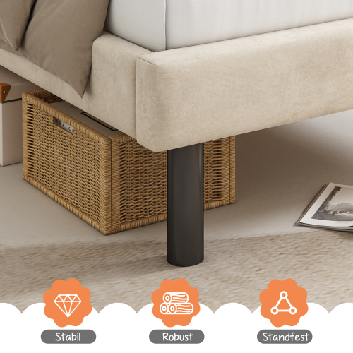 Luxuriöses, mit Samt gepolstertes Bett-OKWISH