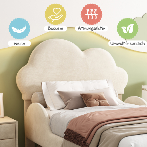 Luxuriöses, mit Samt gepolstertes Bett-OKWISH