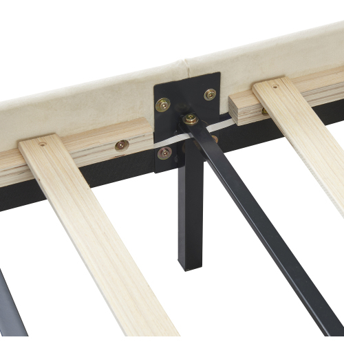 Hautfreundliches Polsterbett aus Samtstoff-OKWISH