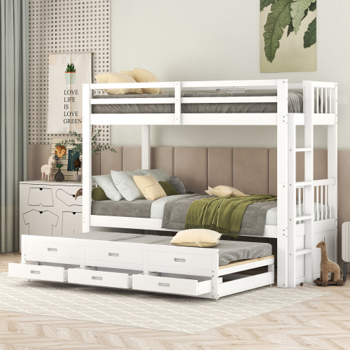 Etagenbett aus Kiefernholz und MDF-OKWISH