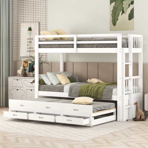 Etagenbett aus Kiefernholz und MDF-OKWISH