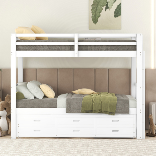 Etagenbett aus Kiefernholz und MDF-OKWISH