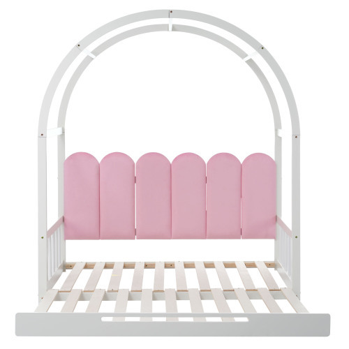 Doppelbett mit Samtkissen-OKWISH