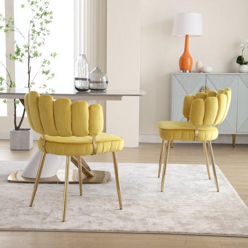 Esszimmerstuhl aus weichem Samt, 2er-Set-OKWISH