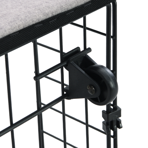 Holzlatten tragen das gepolsterte Bett-OKWISH