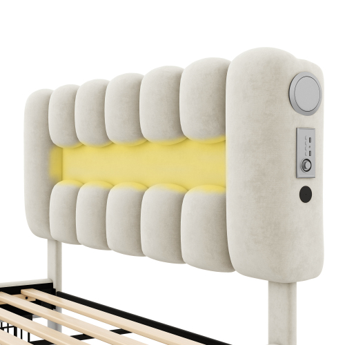 Polsterbett mit USB und Stereoanlage-OKWISH