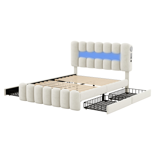 Polsterbett mit USB und Stereoanlage-OKWISH