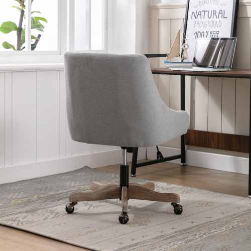 Moderner, mit Stoff gepolsterter 360°-Drehstuhl-OKWISH