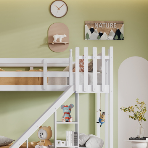 Etagenbett mit Treppe und Geländer-OKWISH