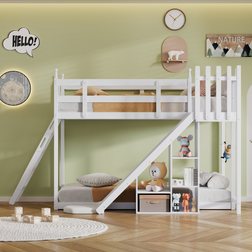 Etagenbett mit Treppe und Geländer-OKWISH