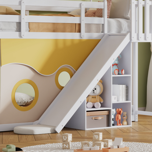 Etagenbett mit Treppe und Geländer-OKWISH