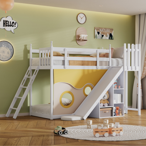 Etagenbett mit Treppe und Geländer-OKWISH