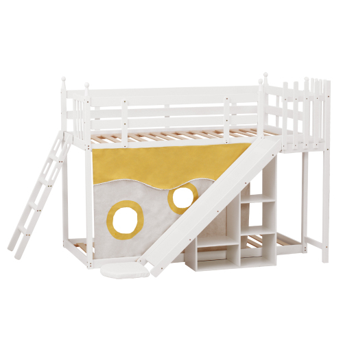 Etagenbett mit Treppe und Geländer-OKWISH