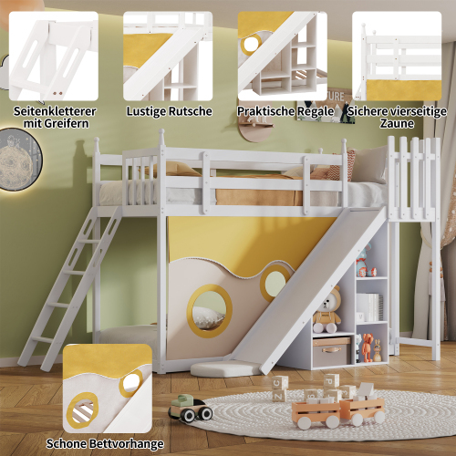 Etagenbett mit Treppe und Geländer-OKWISH