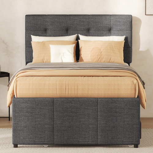 Doppelbett mit verstellbarem Kopfteil-OKWISH