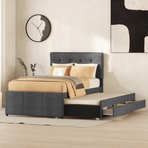 Doppelbett mit verstellbarem Kopfteil-OKWISH