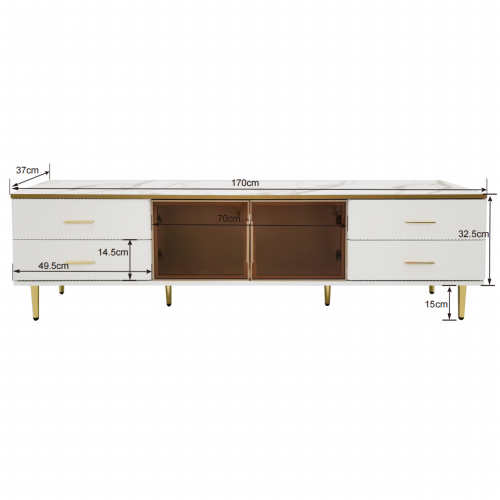 TV-Schrank in Marmoroptik-OKWISH