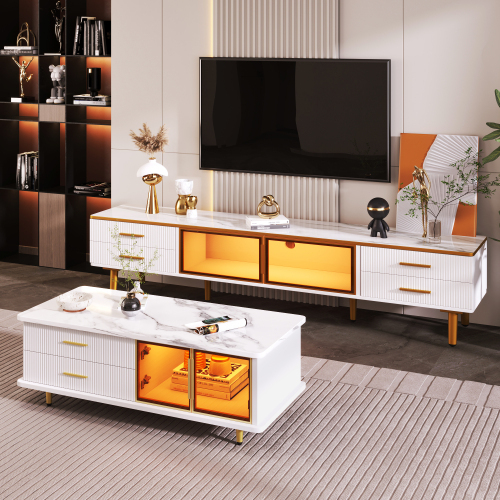 TV-Schrank in Marmoroptik-OKWISH