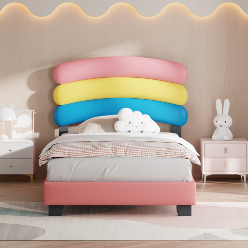 Regenbogenförmiges gepolstertes Kinderbett-OKWISH