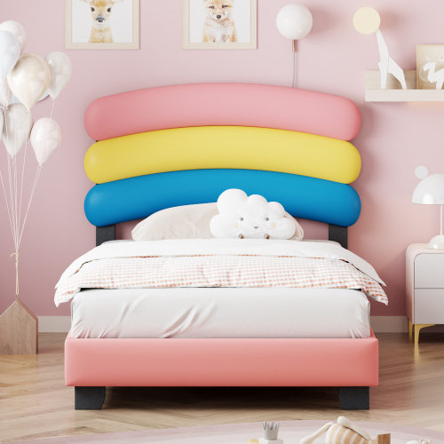 Regenbogenförmiges gepolstertes Kinderbett-OKWISH