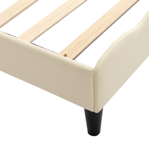 Doppelbett mit PU-Lederpolsterung-OKWISH