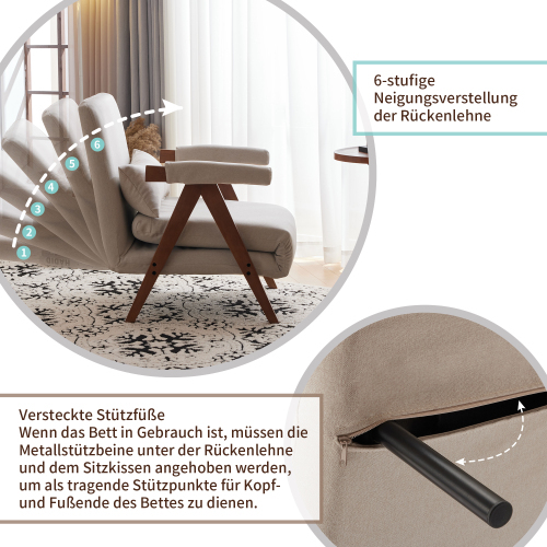 6-fach verstellbares Schlafsofa-OKWISH