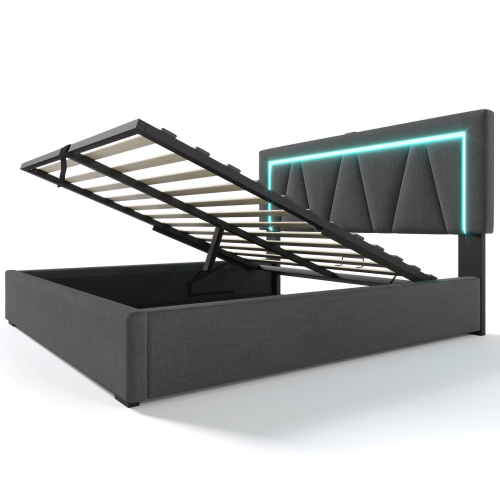 Multifunktionales Doppelbett aus Leinen-OKWISH