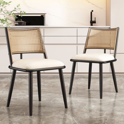 Rattan-Rückenlehne,Wohnzimmer,Schlafzimmerstuhl