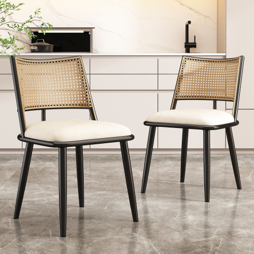 Rattan-Rückenlehne,Wohnzimmer,Schlafzimmerstuhl