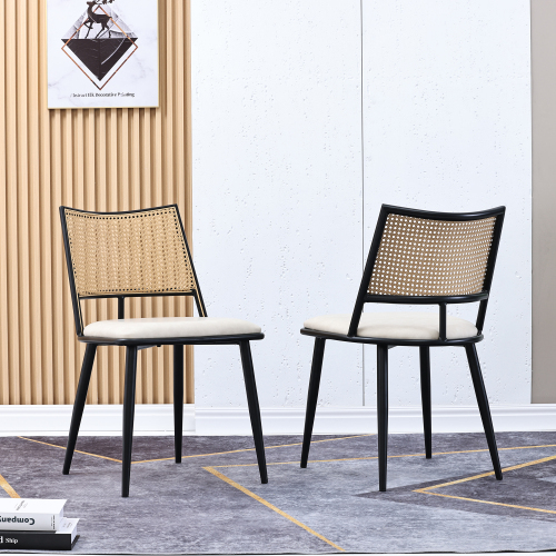 Rattan-Rückenlehne,Wohnzimmer,Schlafzimmerstuhl
