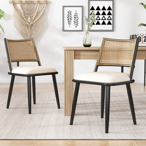 Rattan-Rückenlehne,Wohnzimmer,Schlafzimmerstuhl