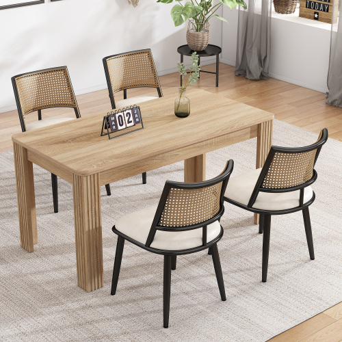 Rattan-Rückenlehne,Wohnzimmer,Schlafzimmerstuhl