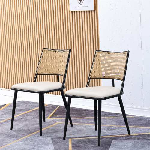 Rattan-Rückenlehne,Wohnzimmer,Schlafzimmerstuhl