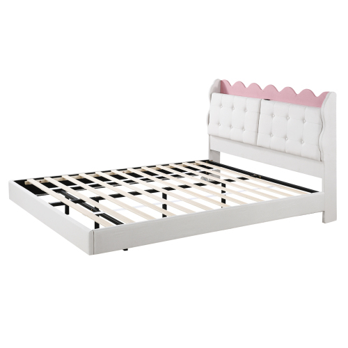 Polsterbett mit Lichtleiste-OKWISH