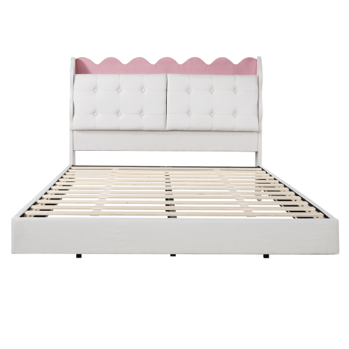 Polsterbett mit Lichtleiste-OKWISH